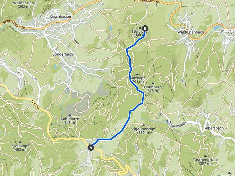 Von Juhöhe, nach Gasthof Zum Steigkopf | Wanderung | Komoot